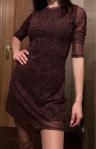 Vestido estampado animal print S
