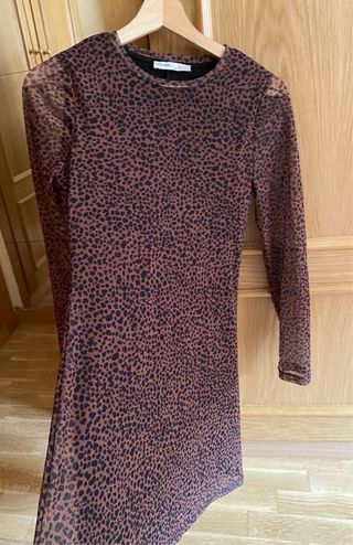 Vestido estampado animal print S