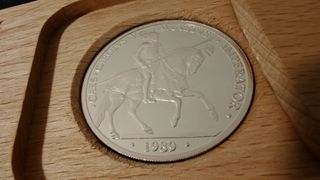 Moneda Plata 1 Onza Carlos I 1989 5 ECU