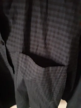 Camisa cuadros azul y negro Massimo Dutti