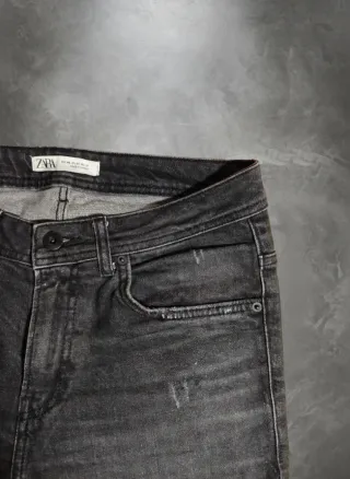 Vaqueros Zara Man Slim Fit Negros Talla 40