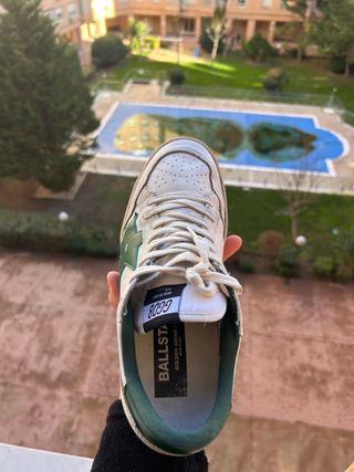 Golden Goose Ballstar Blanco y Verde