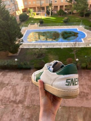 Golden Goose Ballstar Blanco y Verde