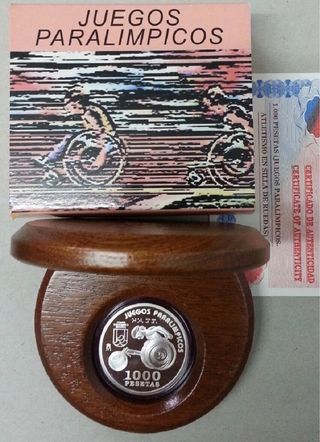 Moneda 1000 pesetas Plata 2000 Juegos Paralímpicos