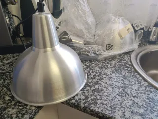 2 Lámparas Plateadas Metálicas Nuevas