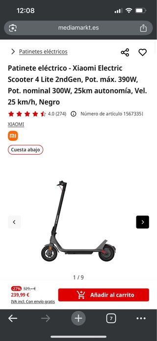 Xiaomi Electric Scooter 4 Lite 2nd Gen