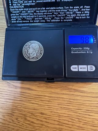 Moneda Alfonso XII 1882 2 pts