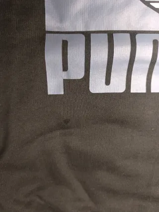 Sudadera Puma Negra Logo Gráfico Retro