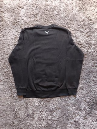 Sudadera Puma Negra Logo Gráfico Retro