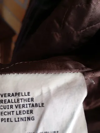 Abrigo de cuero natural Vintage talla L y XL