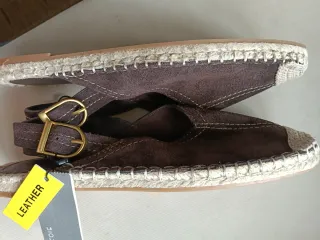 Alpargatas Parfois Piel Hebilla Marrón