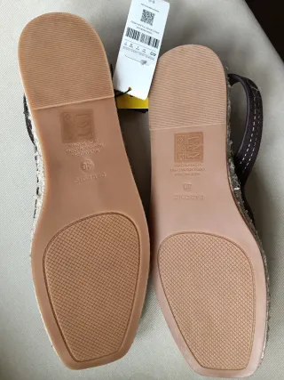 Alpargatas Parfois Piel Hebilla Marrón