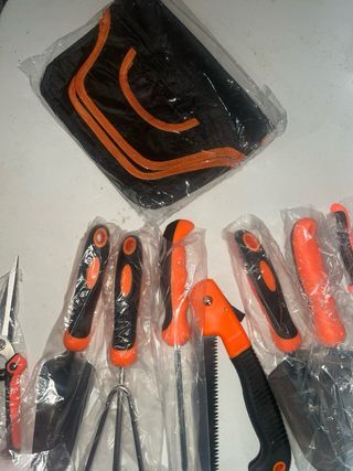 Set herramientas jardinería con funda