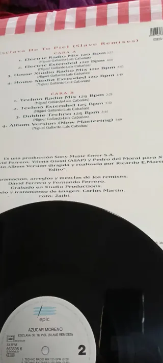 Vinilo Azúcar Moreno Esclava de tu piel