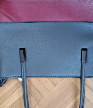 Borsa donna grigio e bordeaux