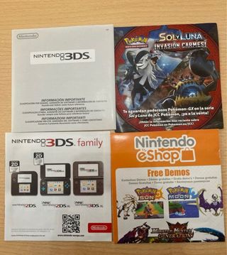 Manuales Pokémon UltraSol y UltraLuna 3DS