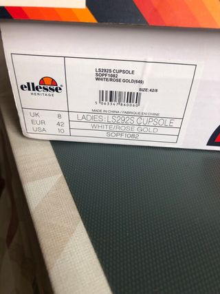 Zapatillas Ellesse Blancas y Doradas Talla 42