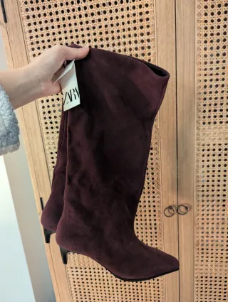 Botas Zara Burdeos Talla 38