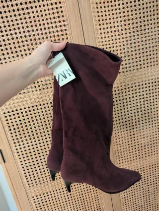 Botas Zara Burdeos Talla 38