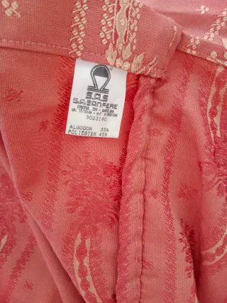 Colcha cubrecama rosa estampado