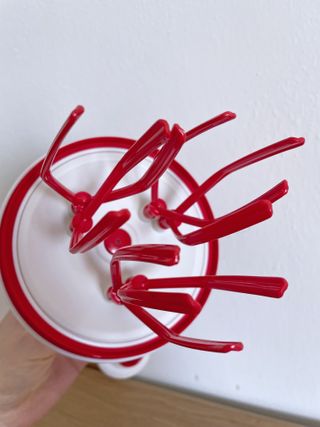 Tupperware Speedy Chef rosso miscelatore manuale