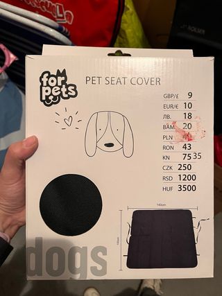 Alfombra para coche para mascotas Medidas: 150x140