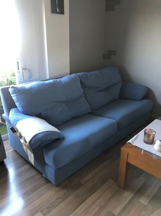 Sofá 3 plazas desenfundable azul