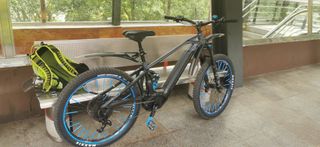 Bicicleta Eléctrica Montaña Negra/Azul