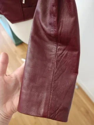 Cazadora Piel Burdeos