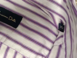 Camisa Rayas Morado y Blanco Massimo Dutti