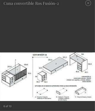 Cuna convertible ROS