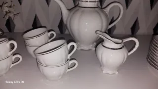 Juego de té porcelana blanco