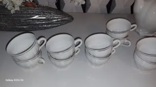 Juego de té porcelana blanco