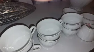 Juego de té porcelana blanco