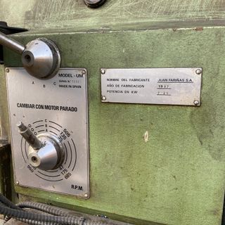 Fresadora Juan Fariñas UM 7 kW