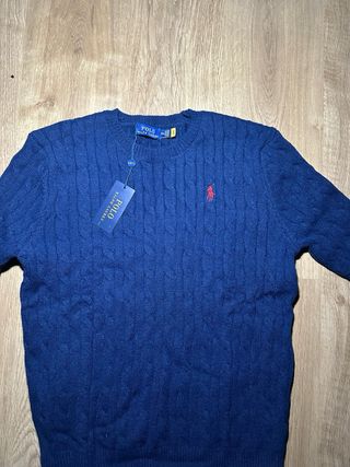 Jersey Polo Ralph Lauren Azul Trenzado