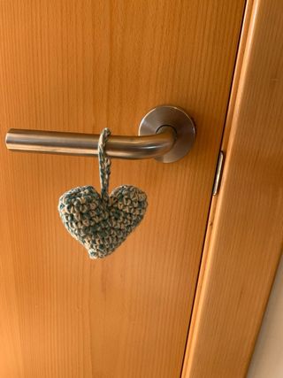 Llavero corazón amigurumi