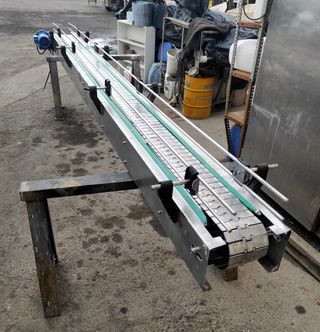 Transportador de Charnela en Acero Inox 4 metros