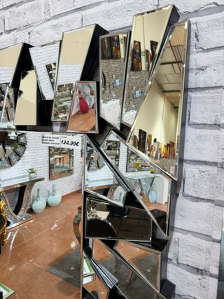 Espejo de cristal decorativo