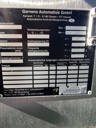 Controlador de pesos Garvens con rechazador