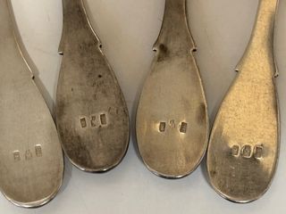 Cubiertos antiguos de plata españa joya oro