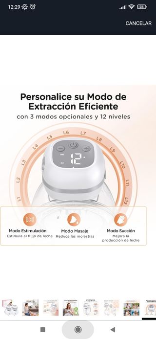 Sacaleches Eléctrico Jheppbay Manos Libres 2 pieza