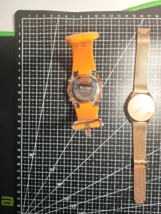 Reloj Extro Altamarea Naranja y Plateado