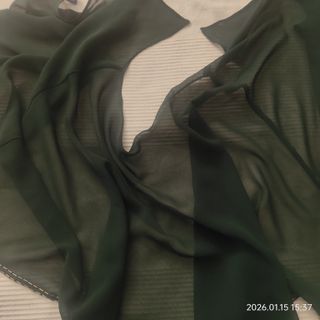 Vestido y chal elegante verde