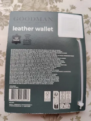 Cartera de piel negra Goodman