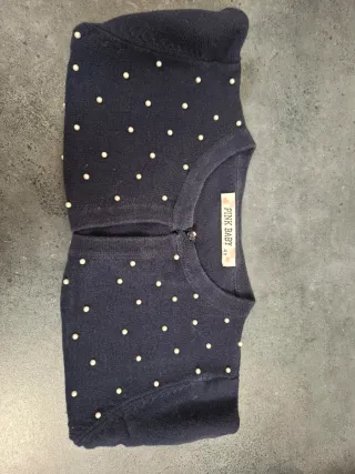 Cardigan scaldacuore blu con perline