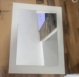 Espejo rectangular blanco
