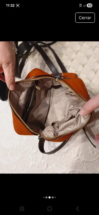 Bolso Tous Piel Marrón/Naranja