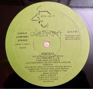 LP Vinilo QUEBRADA - Siberia PERFECTO ESTADO