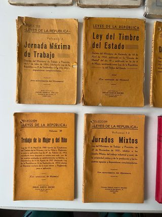 Lote 10 libros Segunda República Española